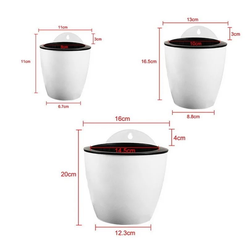 

Self Watering Planter Water Hanging Flower Pot with Removable Basket and Cotton Rope for Greenhouse Indoor Outdoor