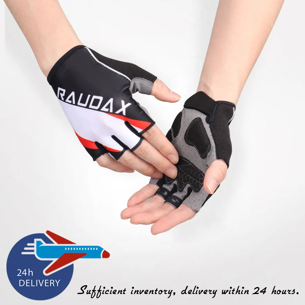

RAUDAX Cycling Half-Finger Anti-fall Gloves SummerOutdoor Sport tection Cycling Gloves Breathable Sport Bicycle Accessories