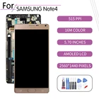 Оригинальный Для SAMSUNG Galaxy Note 4 LCD сенсорный экран дигитайзер сборка для Samsung Note 4 дисплей N910F N910C N910G N910U N910W8