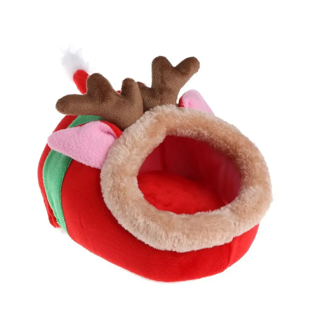 

Soft Warm Small Pet House Bed Hamster Sleeping Puppy Kitten Home Bed Guinea Pig Nest Bed Mini Animals Hedgehog House Christmas