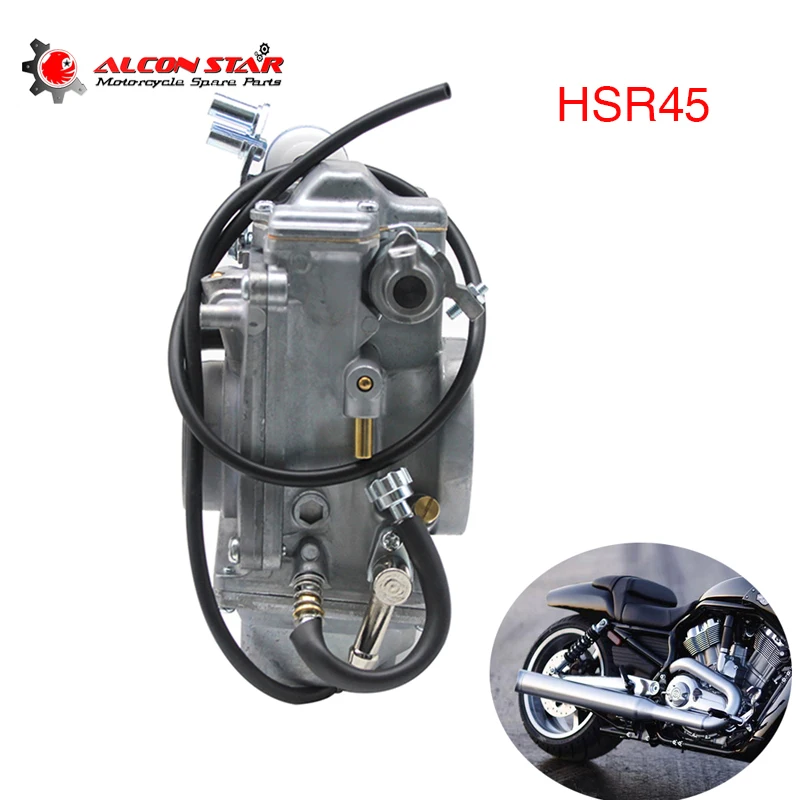 Alconstar Mikuni Стандартная отделка карбюратор HSR45 45 мм TM45 Flatslide Carb для Harley FLH FLHR FLHTCSE VRSC VRSCD XL883
