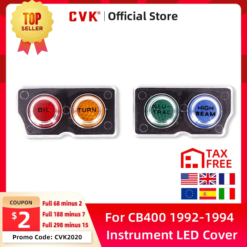 CVK Спидометр блок крышка лампы Инструмент LED Крышка для Honda CB400 1992 1993 1994 CB