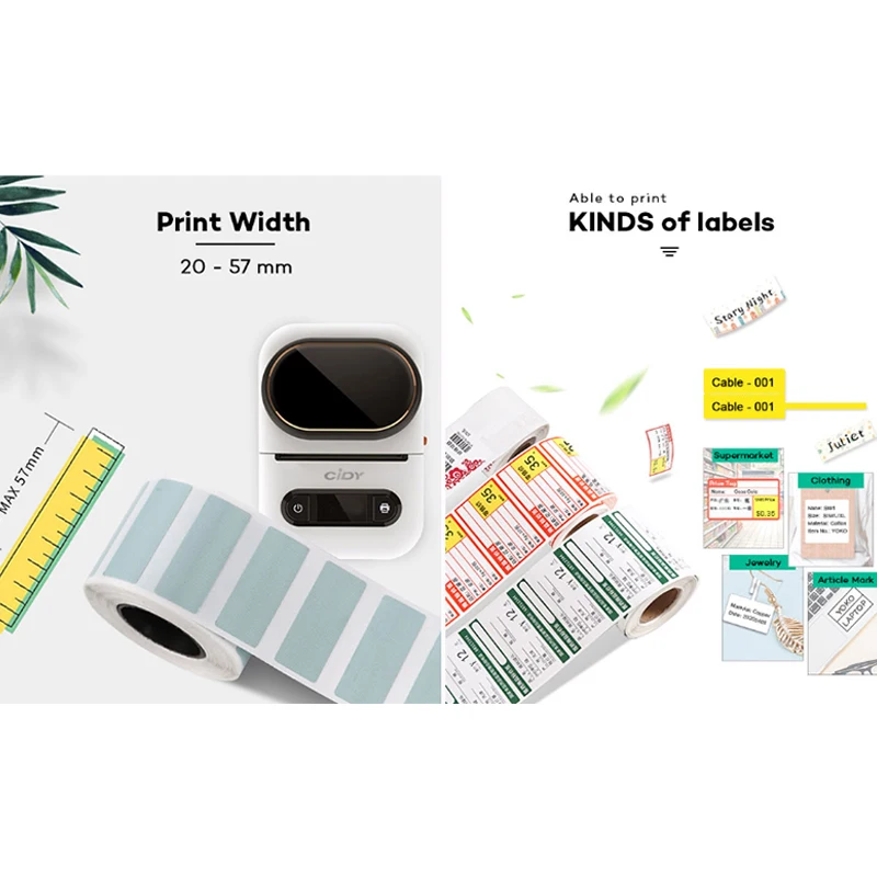 

CIDY EQ11 Mini Pocket Label Printer Bluetooth Portable Handheld Thermal Photo Printer for Home Use Mobile Phone,with Label Roll