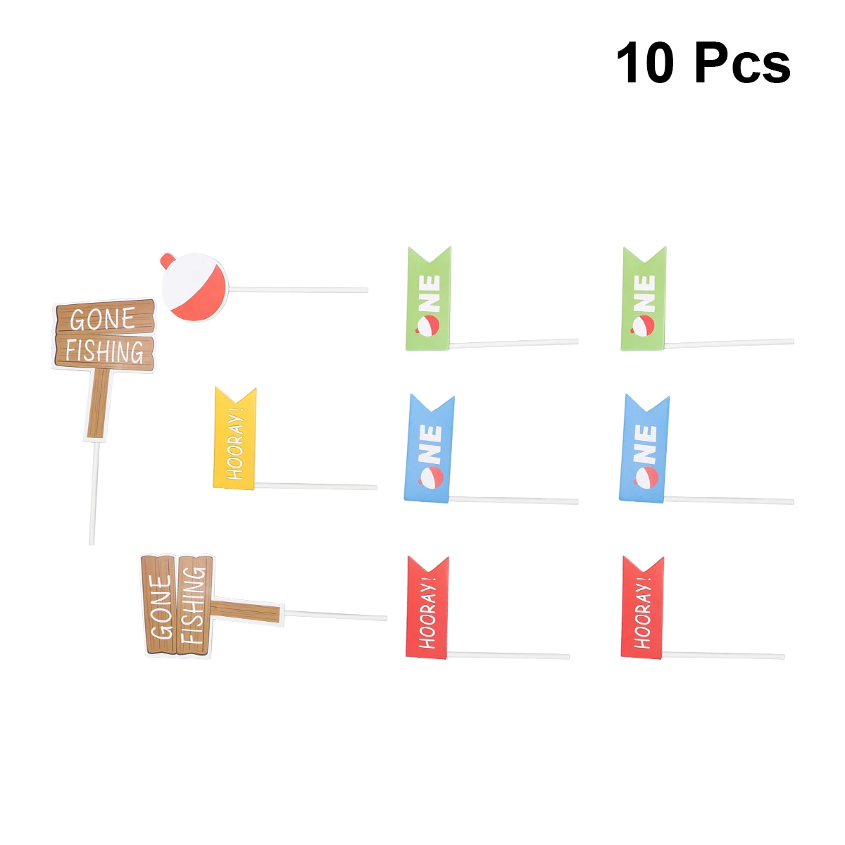 10 шт рыба и флаг бумажный Топпер на торт Go Рыбалка украшение кекс топперы вставки