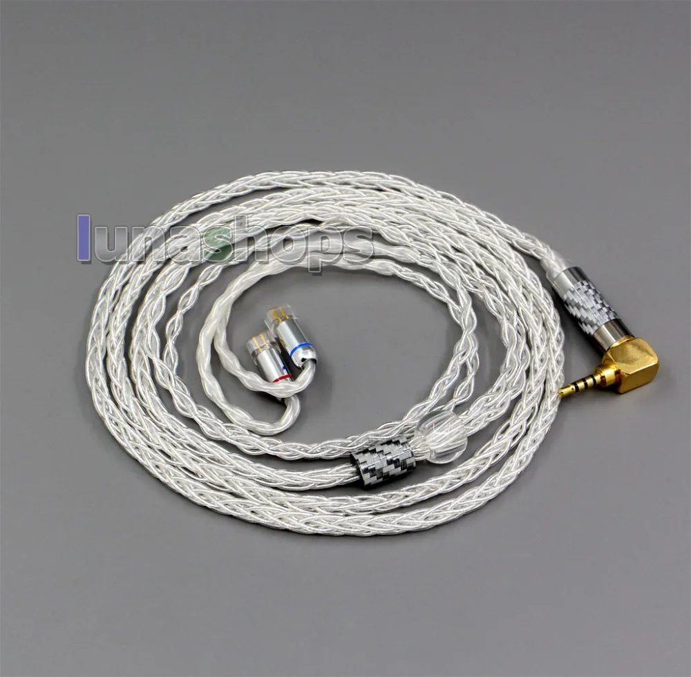 N006352 99.99% чистого серебра XLR 3 5 мм 2 4 кабель для наушников QDC Gemini S Anole V3 C V6