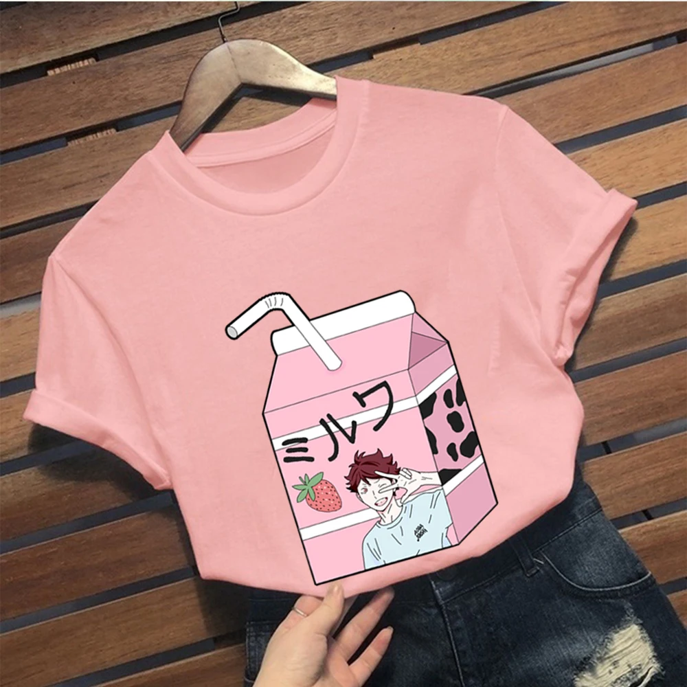 

Japanese Anime Haikyuu T Shirt Men Funny Cartoon T-shirt Casual Cool Streetwear Tshirt Couple Hip Hop Top Tee Male