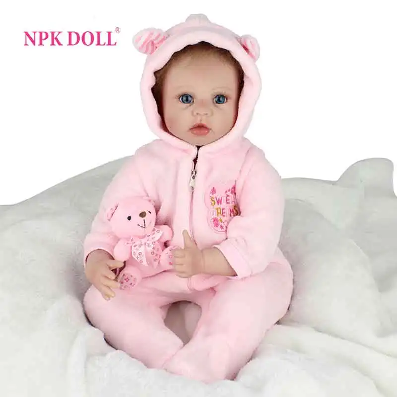 55 cm Силиконовые куклы Реборн кукла мягкая baby born шарнирная мальчик плюшевые reborn