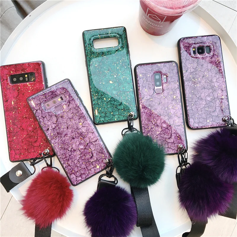 

Glitter Glossy Soft Silicone Marble Phone Case For Samsung Galaxy J8 J6 J7 Prime J5 J4 Plus J3 J2 Pro 2018 Holder Lanyard Cover