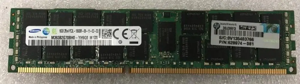 Память 628974-081 627812-B21 632202-001 16 ГБ PC3L-10600R 2Rx4 DDR3 1333 регистровая с ECC | Компьютеры и офис