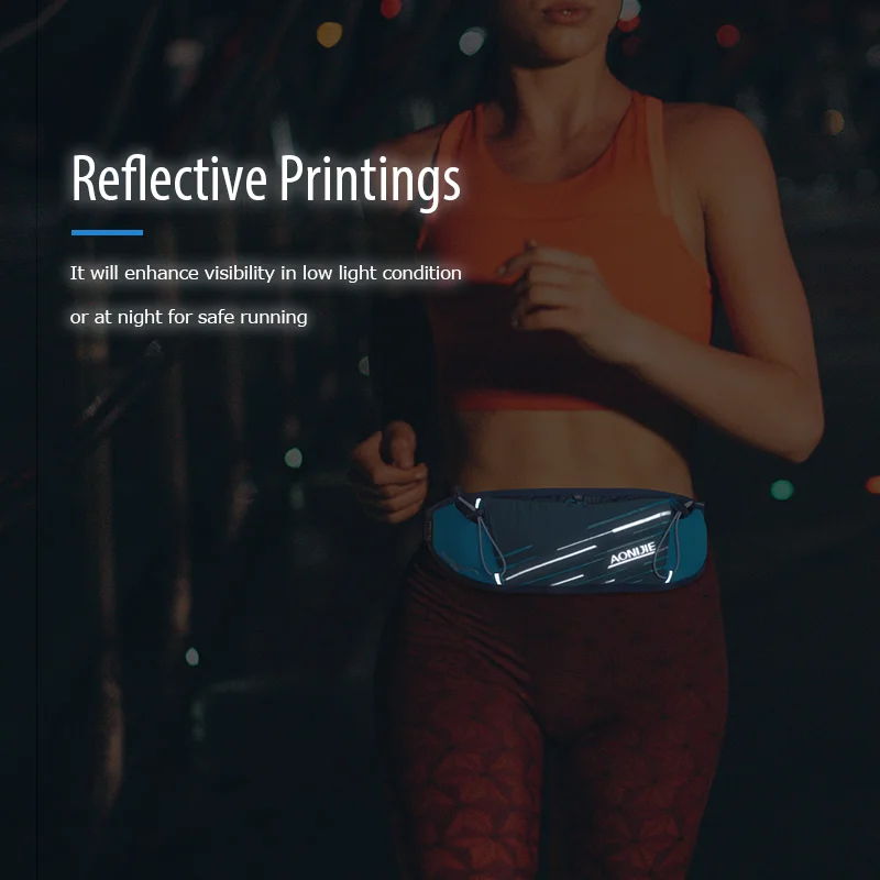 AONIJIE W8102 Lightweight Slim Running Waist Bag Belt Hydration Fanny Pack For Jogging Fitness Gym Hiking