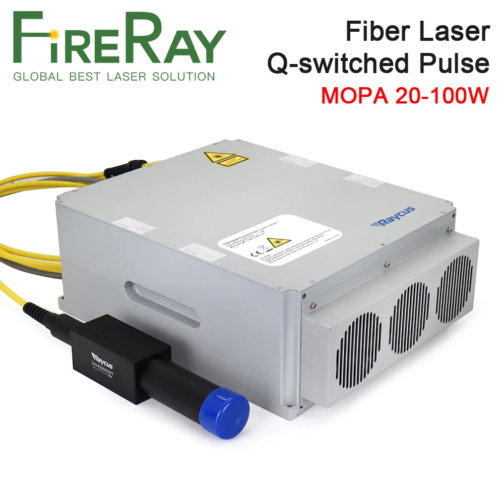 Фирменный импульсный оптоволоконный лазерный источник FireRay Raycus 20 100W MOPA 1064 нм
