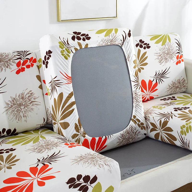 

Flower Printed Sofa Cushion Cover for Living Room Spandex Stretch Sectional Furniture Protector Anti-dirty Home Couch Covers New