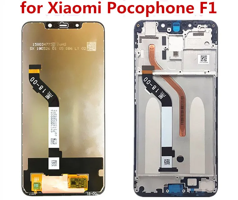 

Оригинальный ЖК-дисплей для Xiaomi Mi Pocophone F1 / Poco F1, сенсорный экран, дигитайзер в сборе, замена