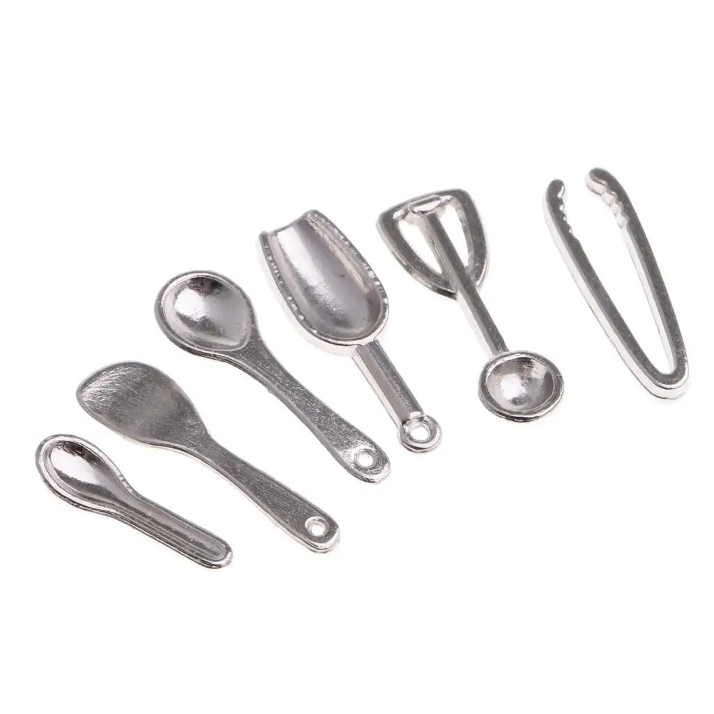

6 Pieces 1:12 Dollhouse Miniature Kitchen Cooking Utensils Cookware
