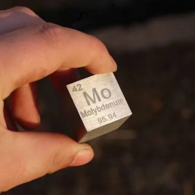 

99.95% 170g Molybdenum Metal Mo Carved Element Periodic Table 1'' Cube