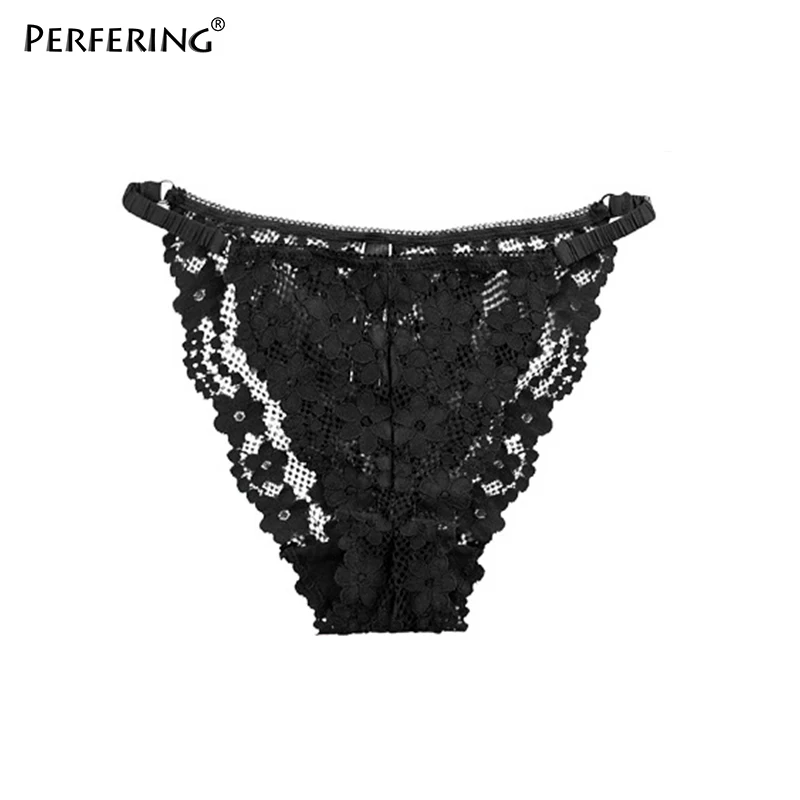BLACK Perfering, сексуальные кружевные трусики, женское хлопковое нижнее белье, Бесшовные милые трусы для девочек, мягкое комфортное нижнее белье, модные женские трусы - Цвет: BLACK