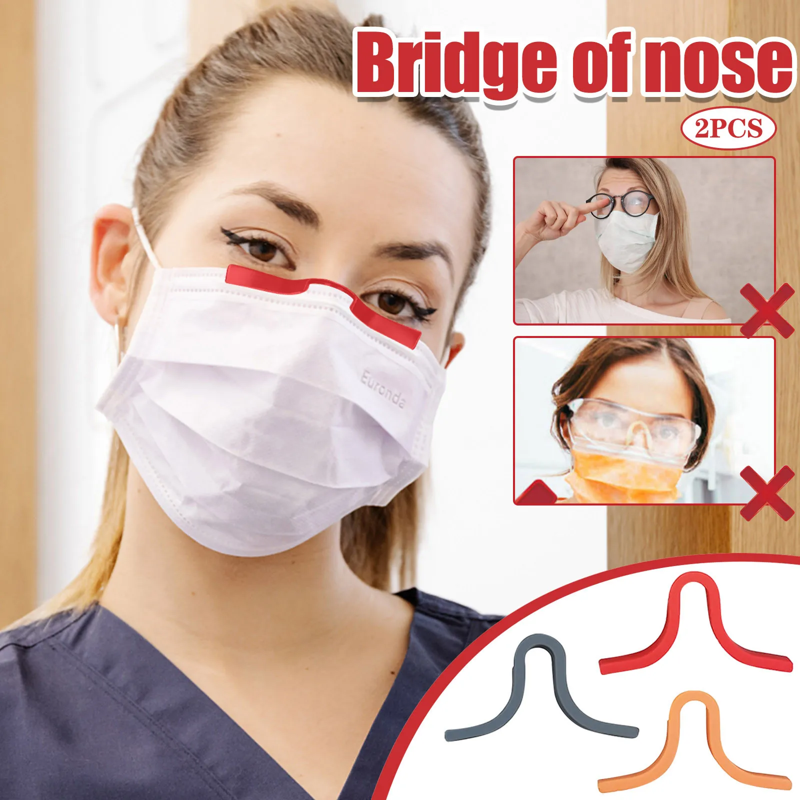 

2PC Natural Rubber Face Mask Soft Mask Inner Cushion Bracket Mouth Mask Accessories Reusable Masks Nose Bridge Mascarilla D70