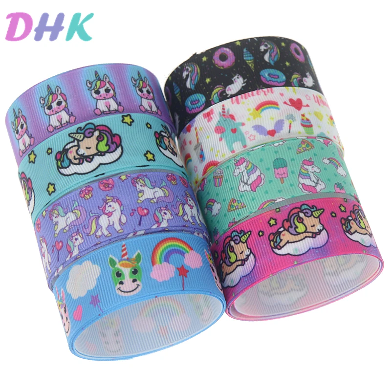 DHK 10 ярдов лошадиная Печать Grosgrain ленточный аксессуар бант для волос украшение для волос DIY оптовая продажа OEM B1855