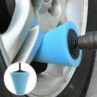 auto wheel polishing sponge for car automobile wheel hub blue cone shaped polishing sponge tool accessories