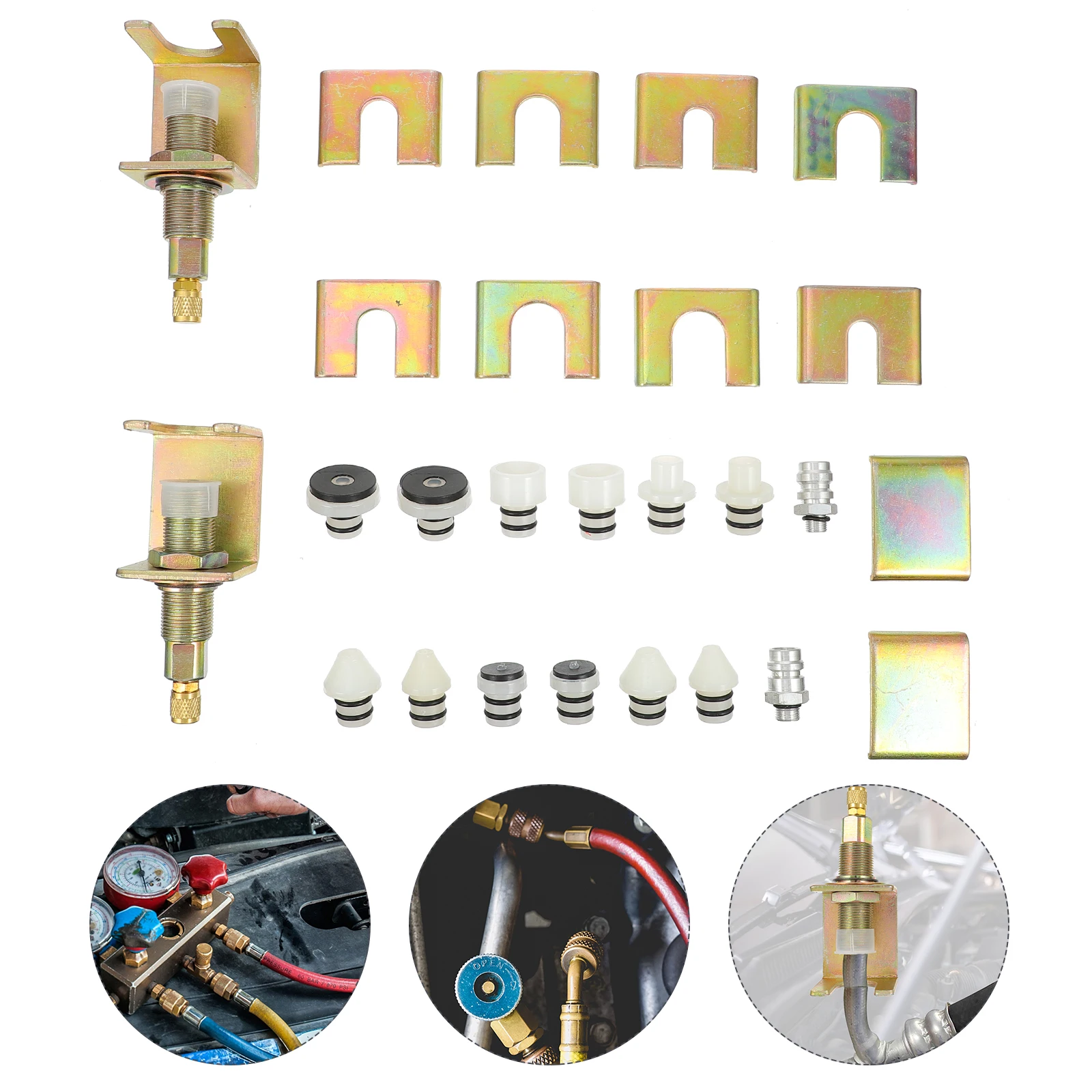 

Cold Media Table Set Car Air Conditioning Whole Car System Detection Plugging Tool Leak Detector Polyfluoromato Plugging Joint