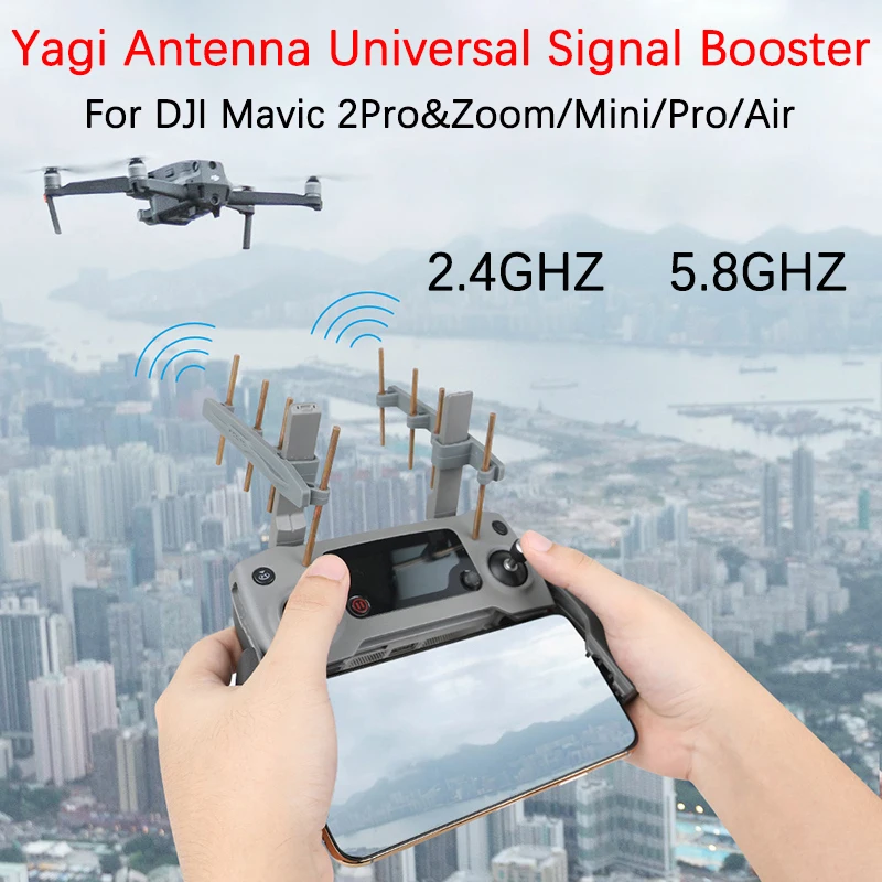 For DJI Mavic 2 Pro/2 Zoom/Mini/Air/Pro Drone Remote Control Yagi-Uda Antenna Universal Signal Booster 2.4GHZ 5.8GHZ Accessories