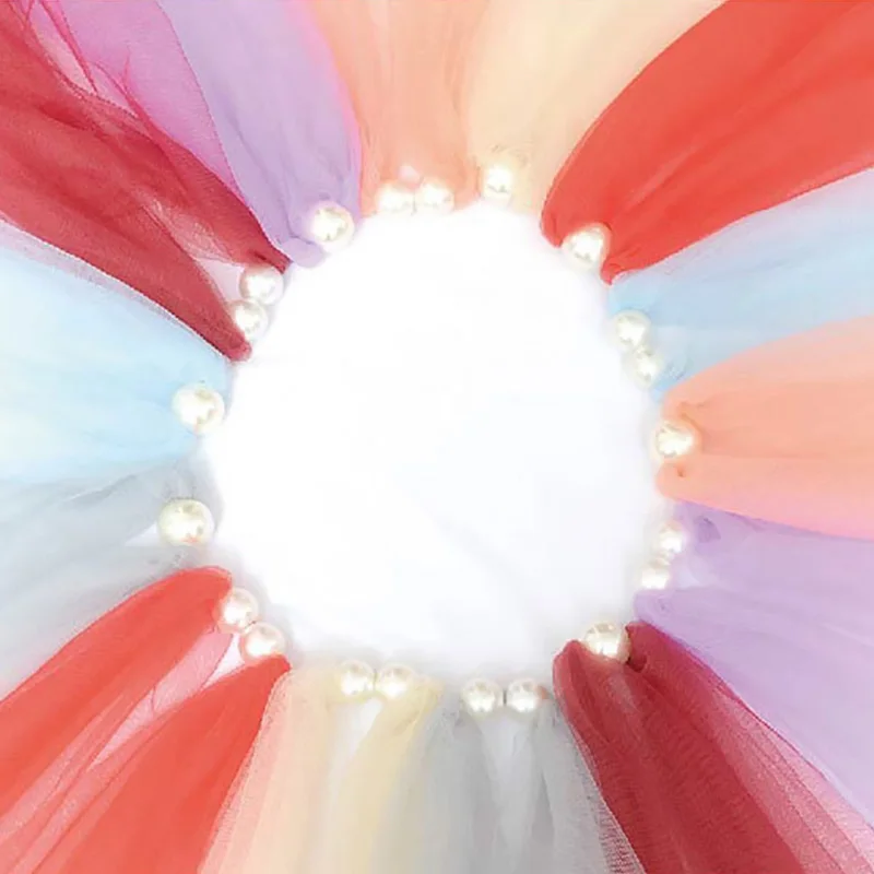 Шарф-ожерелье маленький шелковый украшенный жемчугом весна-осень | Украшения и