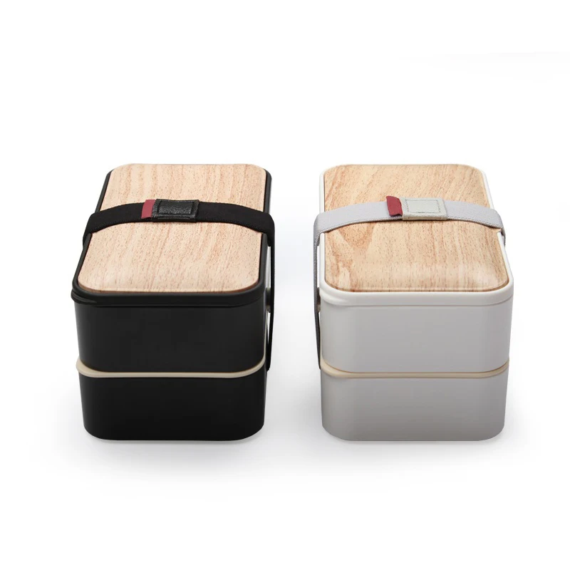Lunch Box Wood Grain Bento with Tableware Healthy Eco-friendly Insulation Portable Food Storage Container | Дом и сад
