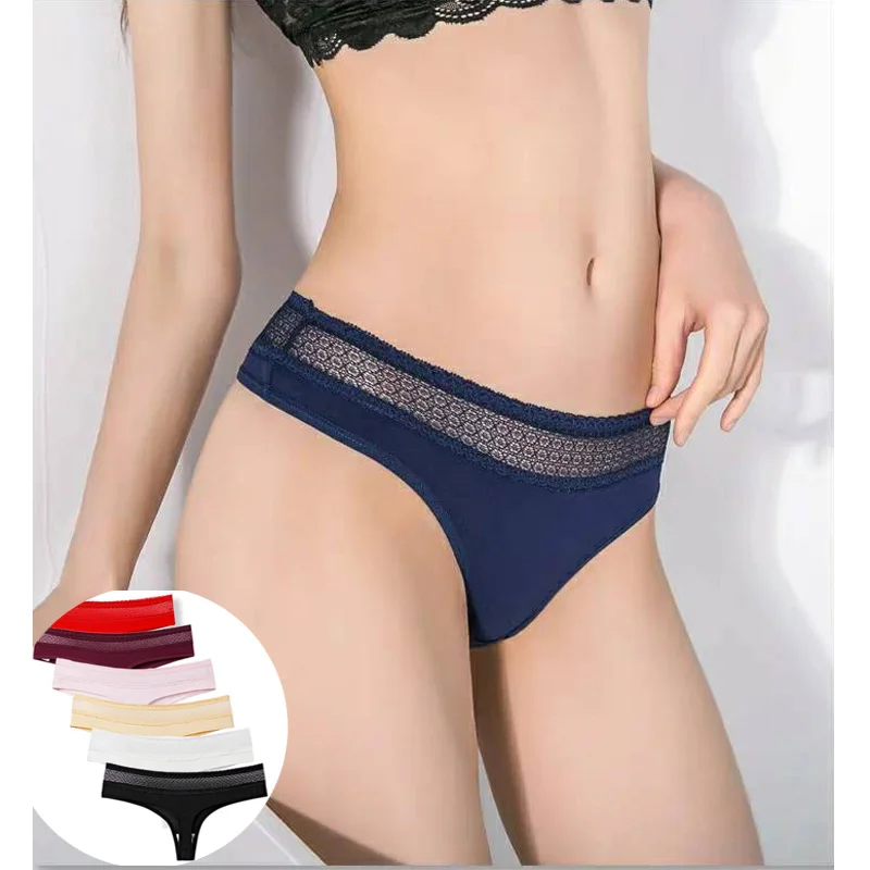 Нижнее белье женские хлопковые трусики сексуальные стринги танга размера плюс