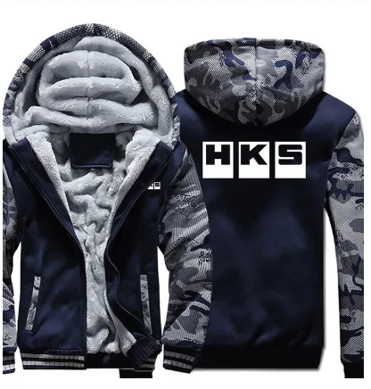 

2021 Hot Plus Size Fleece Thicken Warm for HKS Sweatshirt Winter male hoodie collar coat male zipper jacket th7