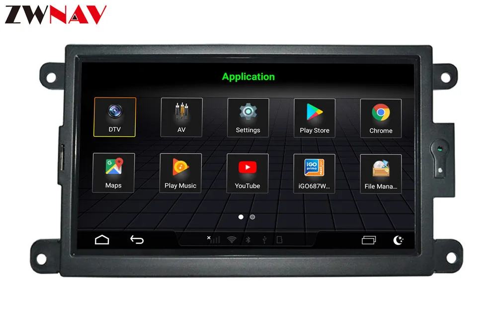 Автомобильный мультимедийный плеер с сенсорным экраном Android 9 0 GPS аудио-навигатор