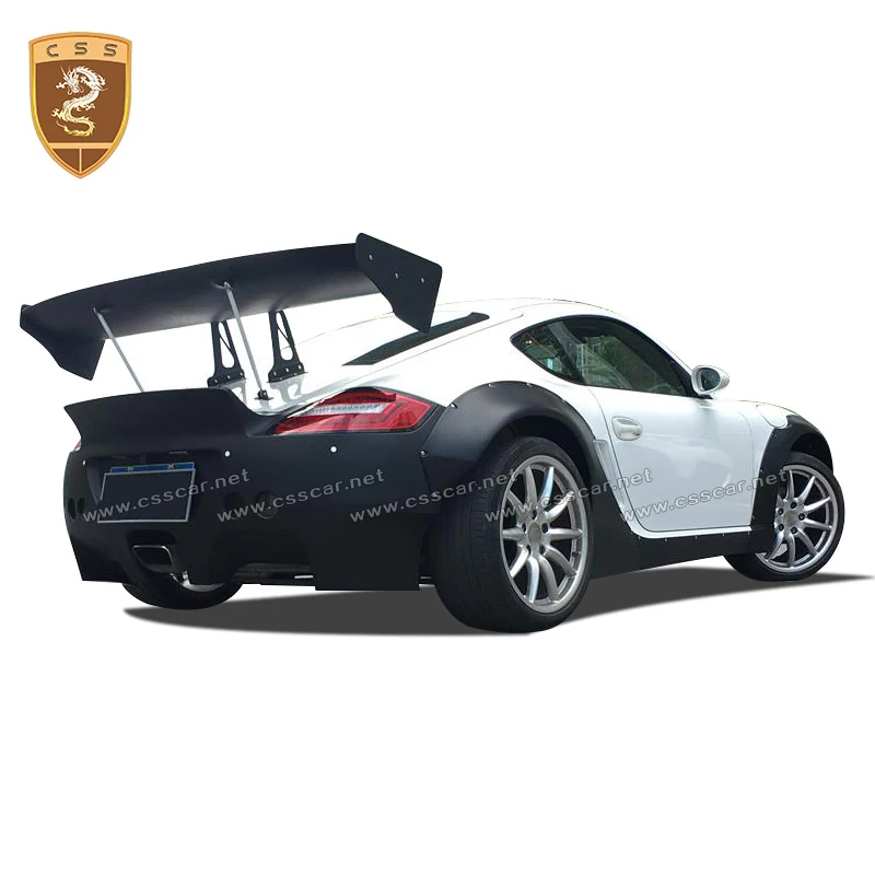 Для 09-12 Porsche 987 cayman FRP передний и задний диффузор боковая юбка спойлер rocket bunny style