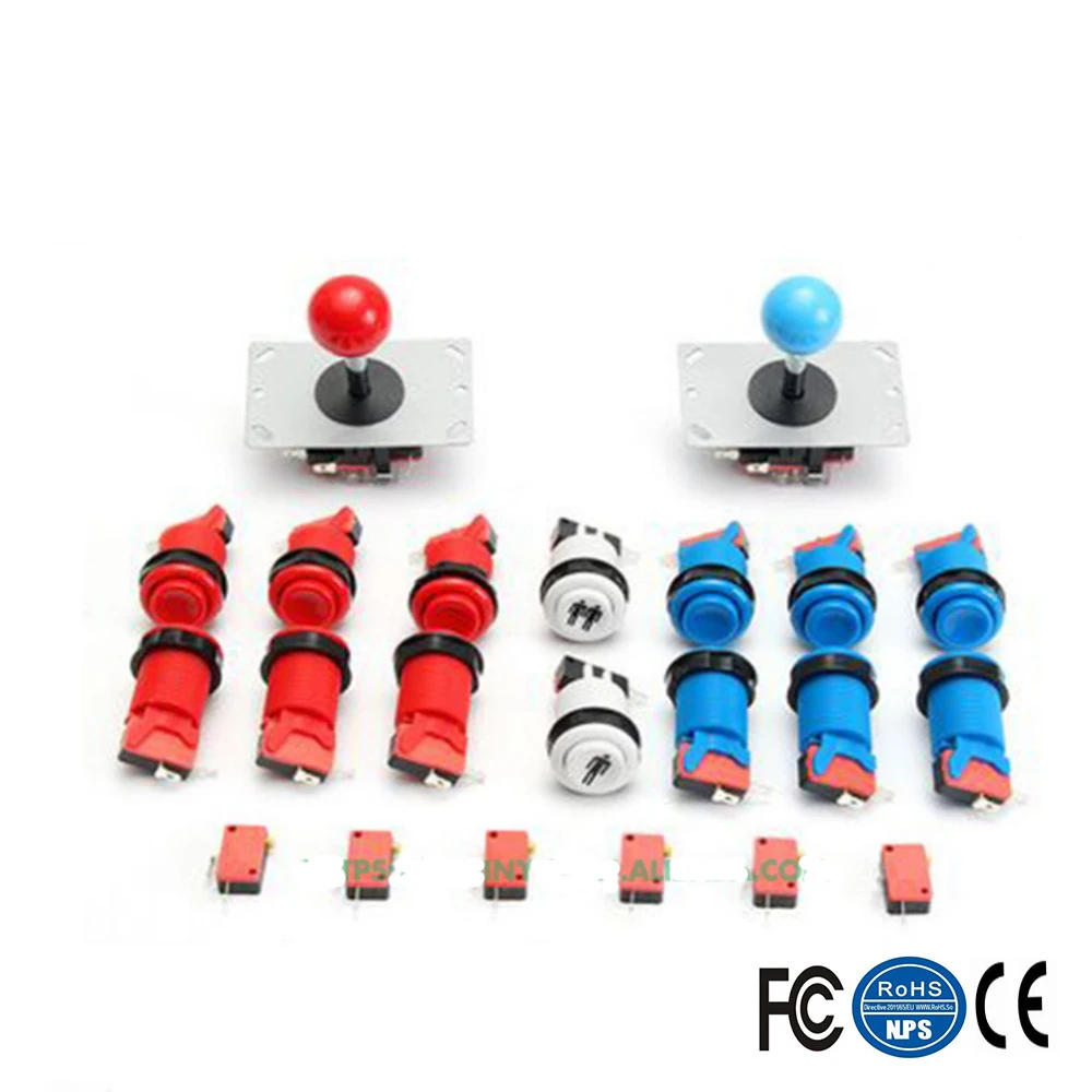 DIY Kit Sanwa Джойстик Zippy джойстик Американский кнопочный 30 мм светодиодный микро