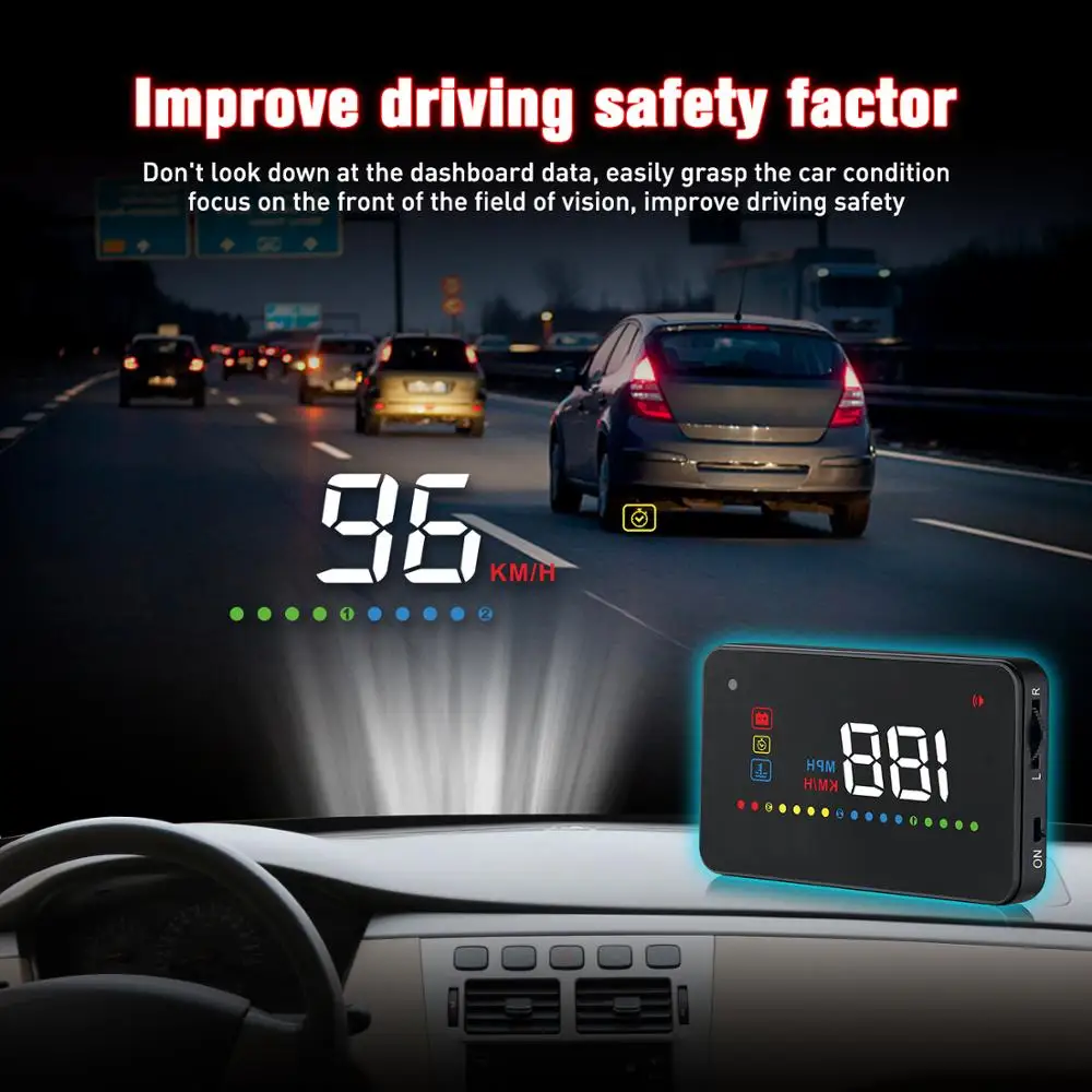 WiiYii OBD2 HUD A200 автомобильный проектор на лобовое стекло система сигнализации с