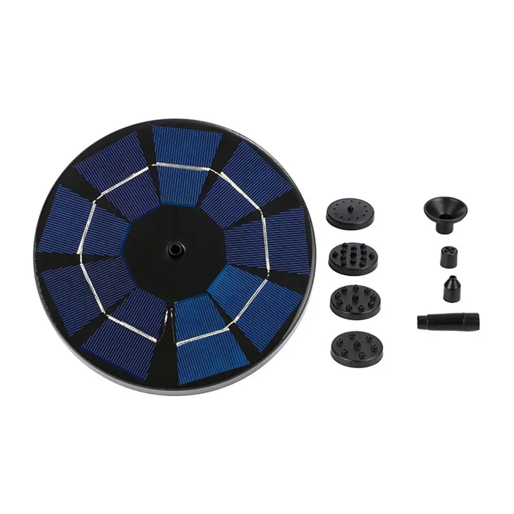 

4.5V 3W Mini Solar Powered Fountain Pool Pond Solar Panel Floating Fountain Garden Decoration Water Fountain With 8 Nozzles