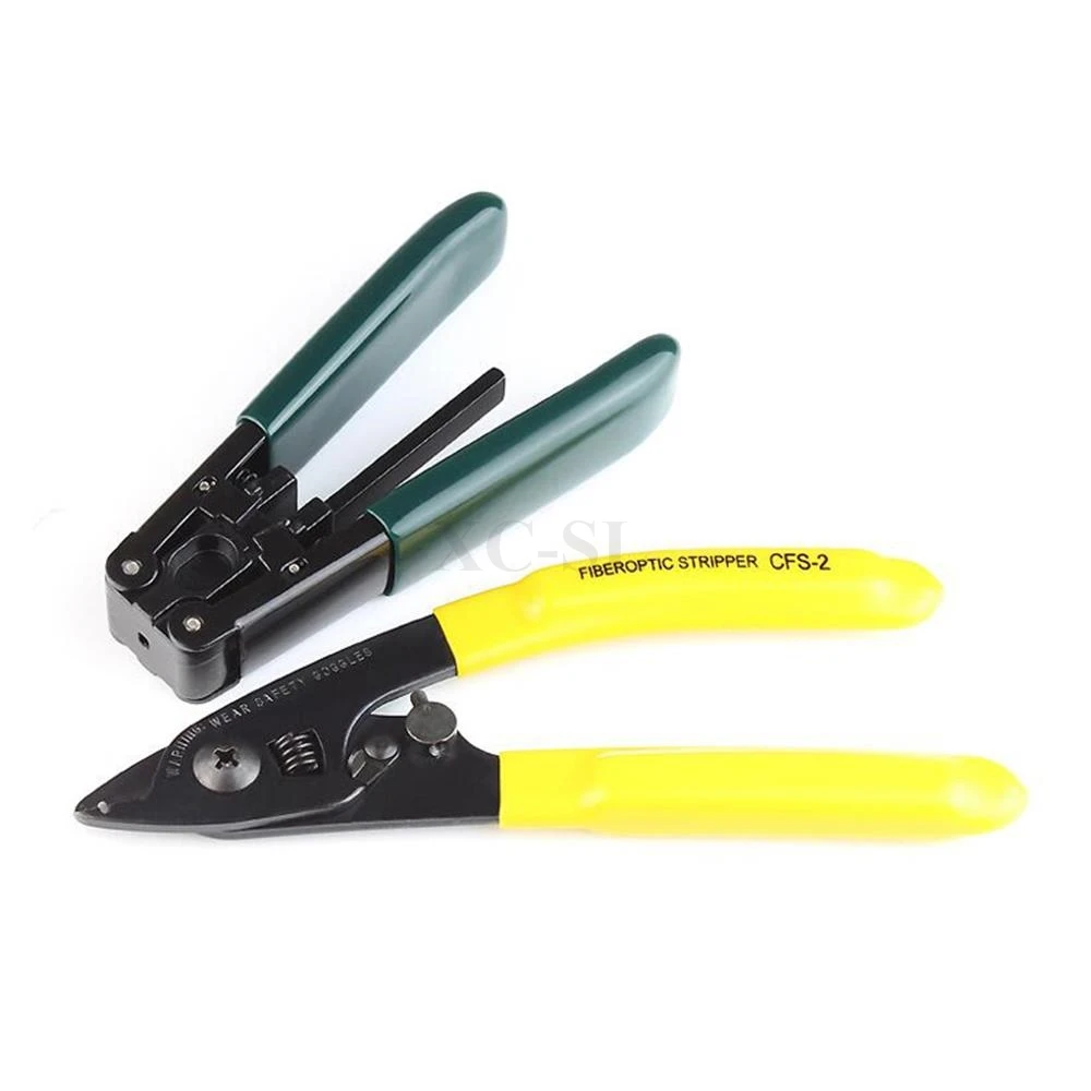 FTTH fiber optic tool kit FC-6S Fiber Cleaver Optical Power Meter 5-30km Visual Fault Locator otdr with Stripping Pliers | Мобильные