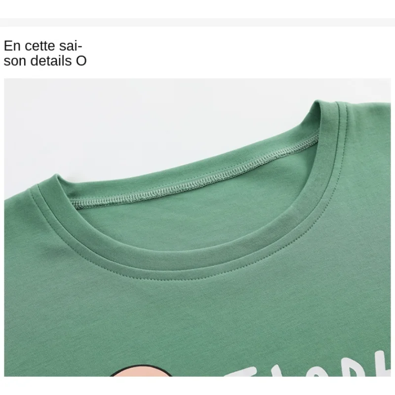 Disney Dumbo Women's Autumn Winter Two-piece Home Suit Soft Casual Long-sleeved 100% Cotton Long Sleeve Top Pants Pajamas Women