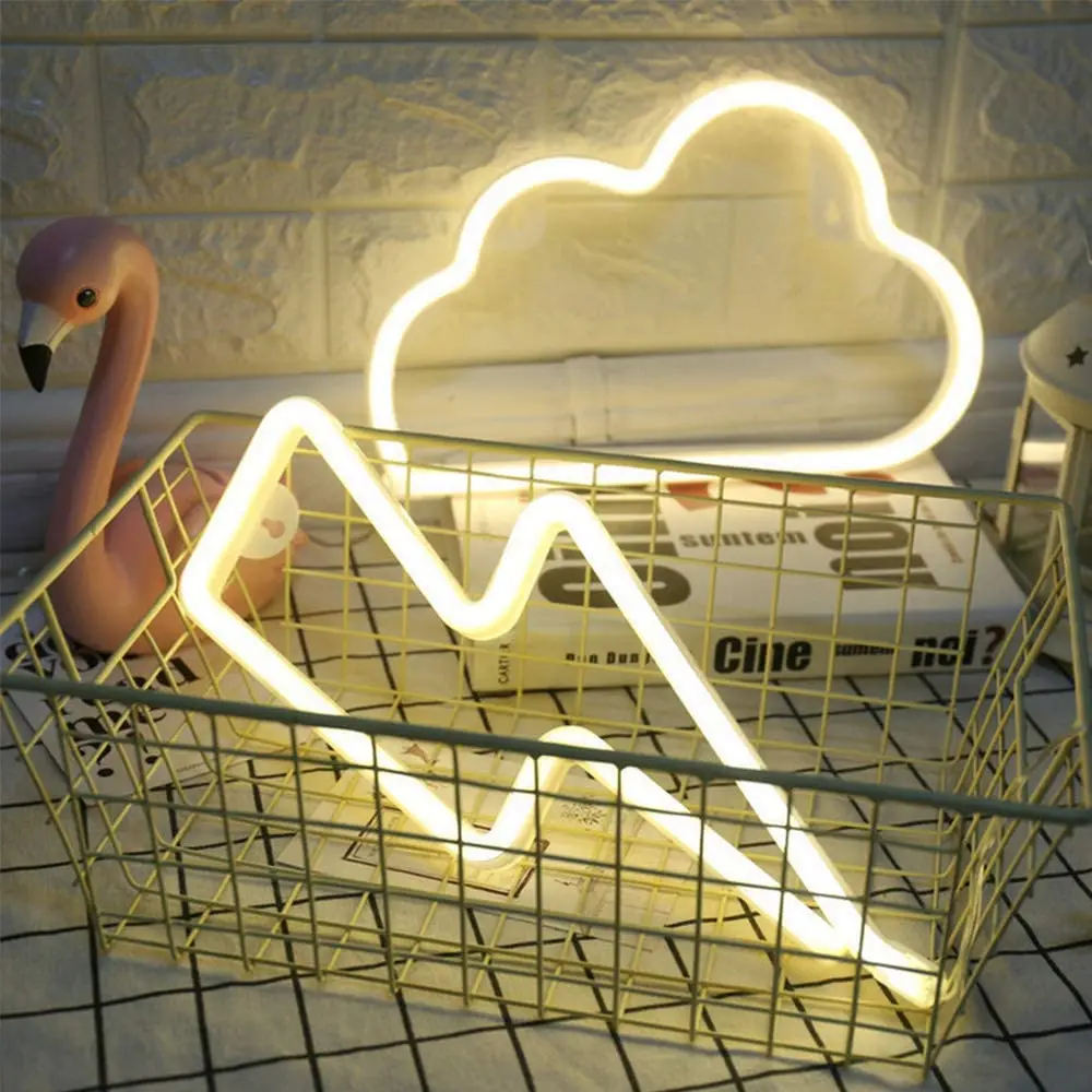

Neon Sign Batterij/Usb Operated Wolken Lightning Neon Verlichting Voor Kerst Kinderkamer Party Holiday Gift Slaapkamer Winkel d