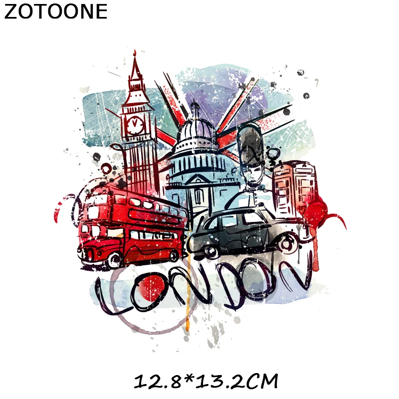 Цветные нашивки ZOTOONE с изображением статуи Свободы Лондона железные переводы для