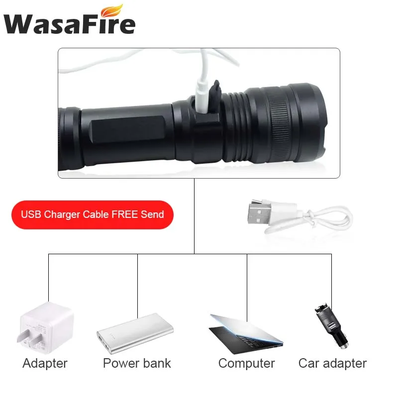 Супер яркий Linterna 8000 Люмен P50 светодиодный фонарик фонарь Портативный