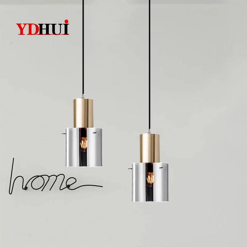 Nordic Творческий Простые Модные стекло Ресторан небольшой подвесной светильник