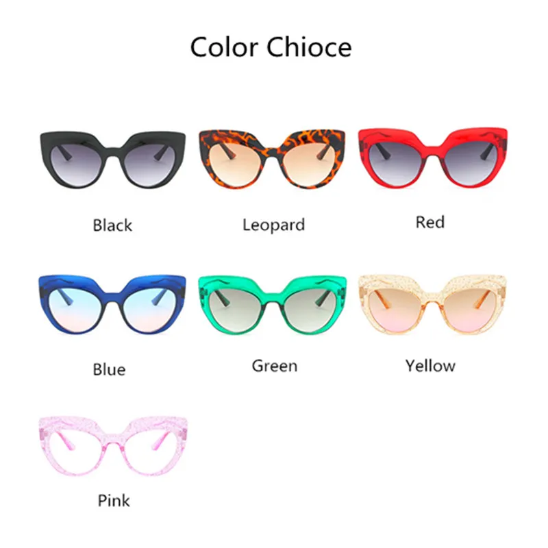 

Cat Eye Gradient Women Sunglasses Brand Design Female Men Retro Plastic Sun Glasses Travel Shade Eye Wear Uv400 Frame Oculus