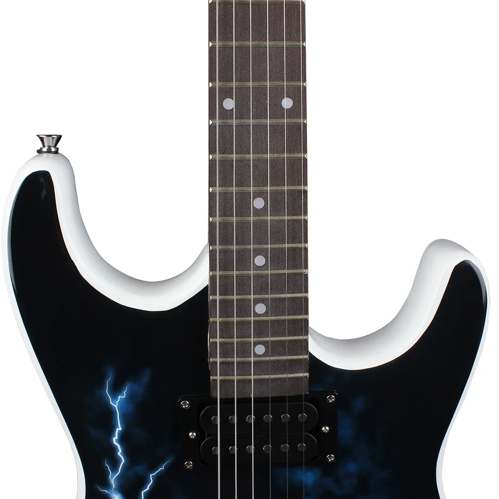 Электрическая гитара 39 дюймов 6 струн 22 лада гриф из клена электрическая с сумкой