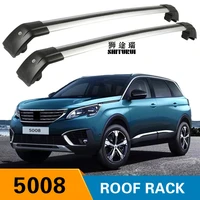shiturui 2pcs roof bars for peugeot 5008 2016 2018 2019 2020 aluminum alloy side bars cross rails roof rack luggage carrier