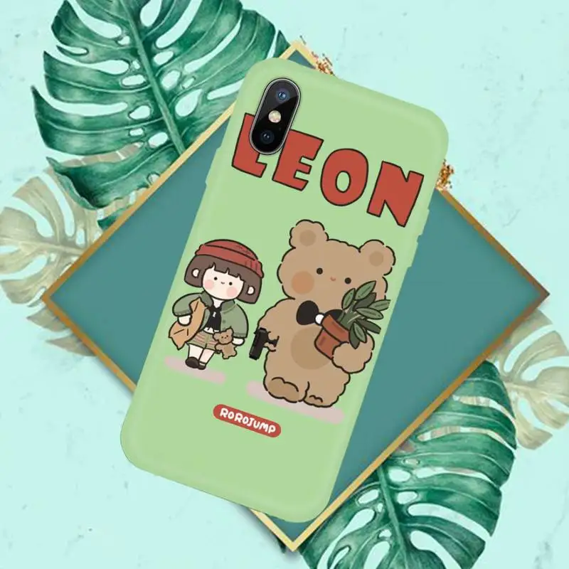 

Cute anime girl snacks Phone Case Green Candy Color for iPhone 11 12 mini pro XS MAX 8 7 6 6S Plus X SE 2020 XR