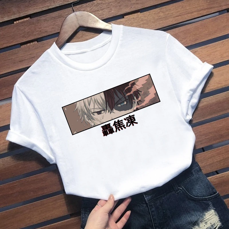 Футболка в стиле аниме Моя геройская Академия шото Тодороки Топы И Футболки