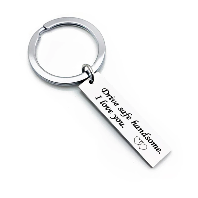 Car Keychain Cute Men Women Keychains Stainless Steel Pendant Key Auto Interior Accessories Ring Drive Safe Chain | Автомобили и