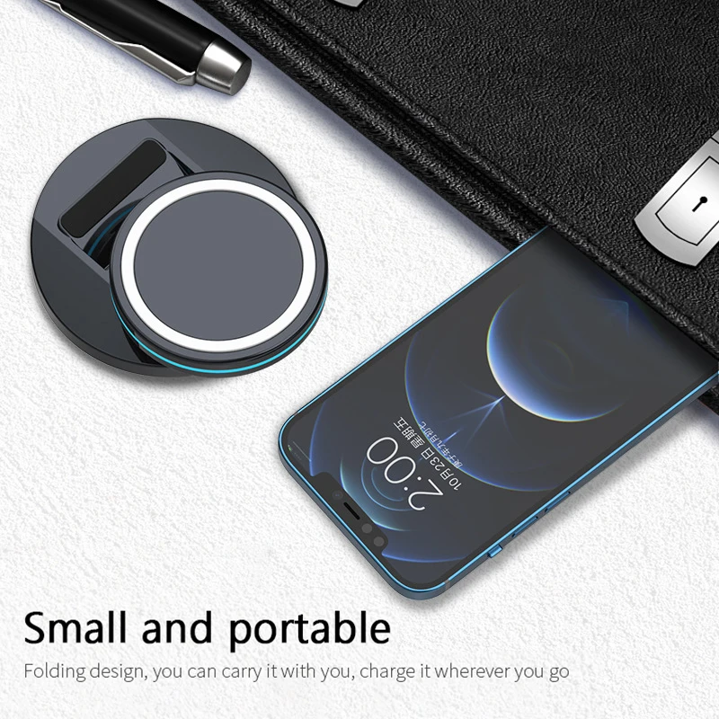 

Universal 15W QI Wireless Fast Charging Charger Phone Holder Stand For IPhone Samsung Intelligent Power-off Moblie Phone Holder