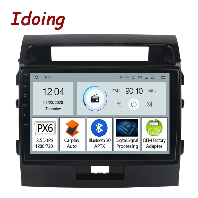 Автомагнитола Idoing PX6 10 2 дюйма Android с GPS Bluetooth 200|Автомагнитолы| |