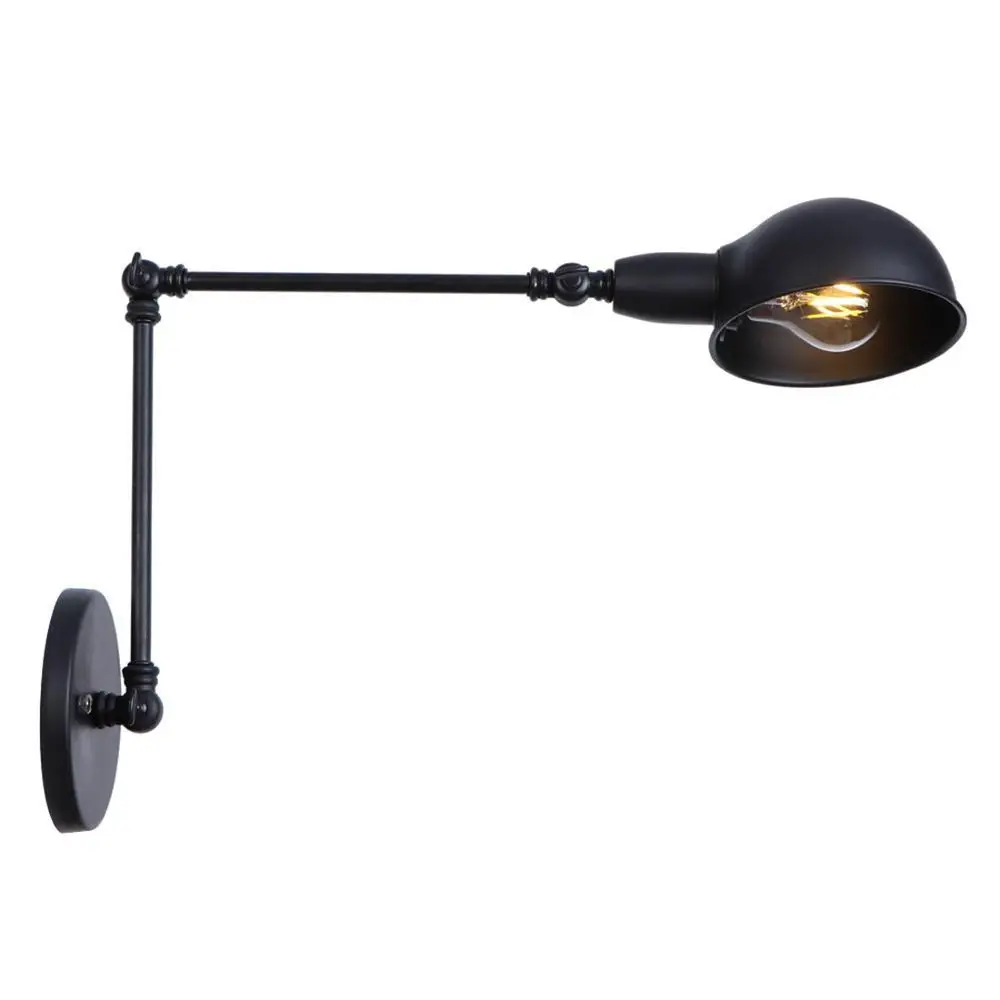Черный Регулируемый длинный поворотный настенный светильник винтажный Wandlamp Edison