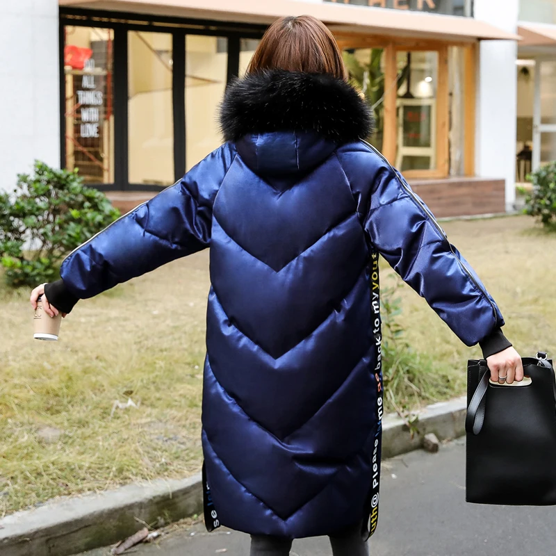 

Fashion Winter Coat Women Jackets Thick Down Parkas Big Fur new 2020 Hooded Cotton Long Coats Warm Windbreaker Female Outwear